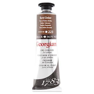Daler-Rowney Georgian Oil Color - Burnt Umber, 38 ml tube