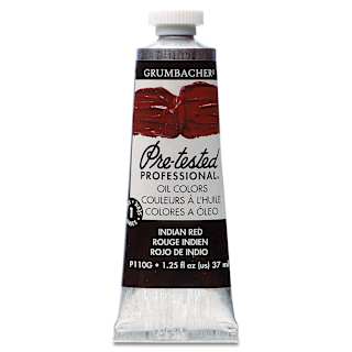Grumbacher Pre-Tested Artists' Oil Color - Indian Red, 1.25 oz tube