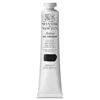 Winsor & Newton Artists' Oil Color - Ivory Black, 200 ml tube