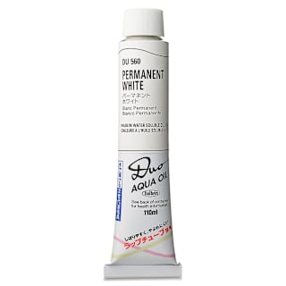 Holbein Duo Aqua Water Soluble Oils - Permanent White, 110 ml tube