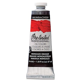 Grumbacher Pre-Tested Artists' Oil Color - Mono Azo Orange, 1.25 oz tube