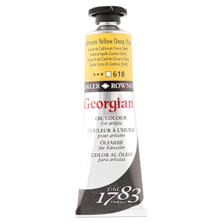 Daler-Rowney Georgian Oil Color - Cadmium Yellow Deep Hue, 38 ml tube