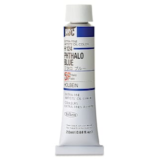 Holbein Artists' Oil Color - Phthalo Blue, 20 ml tube