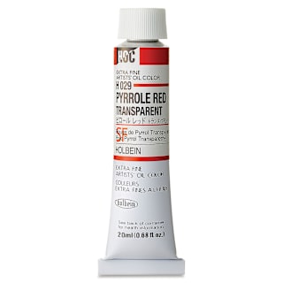 Holbein Artists' Oil Color - Pyrrole Red Transparent, 20 ml tube