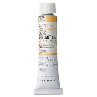 Holbein Artists' Oil Color - Jaune Brilliant 3, 20 ml tube