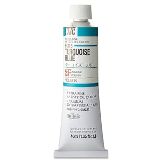 Holbein Artists' Oil Color - Turquoise Blue, 40 ml tube