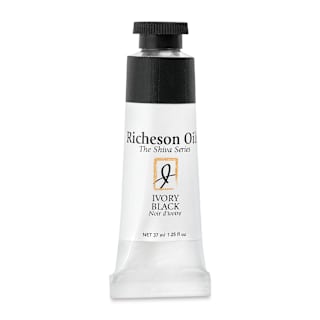 Shiva Signature Artist Oil Color - Ivory Black, 1.25 oz Tube