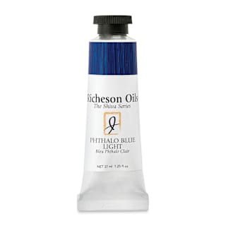 Shiva Signature Artist Oil Color - Shiva Blue Light (Phthalo), 1.25 oz Tube
