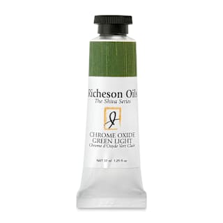 Shiva Signature Artist Oil Color - Chrome Oxide Green Light, 37 ml Tube