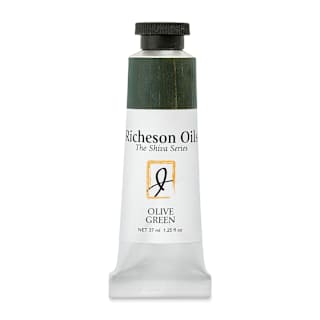 Shiva Signature Artist Oil Color - Olive Green, 1.25 oz Tube