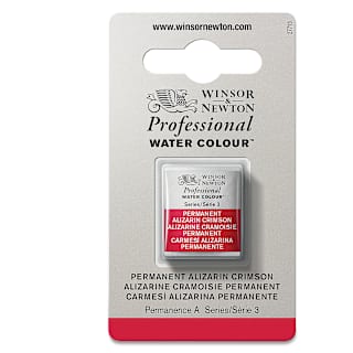 Winsor & Newton Professional Watercolor - Permanent Alizarin Crimson, Half Pans