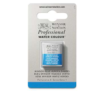 Winsor & Newton Professional Watercolor - Winsor Blue (Green Shade), Half Pan