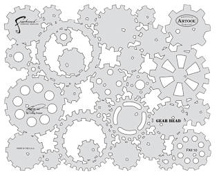 Iwata Artool Freehand Template - Kustom FX II Gear Head