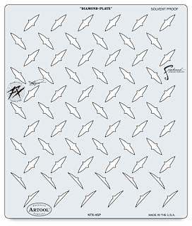 Iwata Artool Freehand Template - Kustom FX Diamond Plate