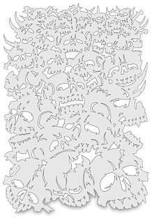 Iwata Artool Freehand Template - Curse of the Skull Master Bonz II