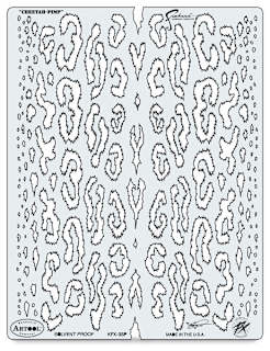 Iwata Artool Freehand Template - Kustom FX Cheetah Pimp