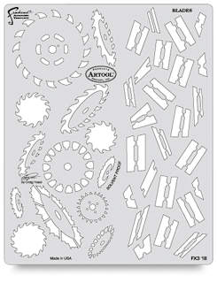 Iwata Artool Freehand Template - Kustom FX 3 Blades