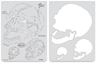 Iwata Artool Freehand Template - Horror of Skull Master The Scream