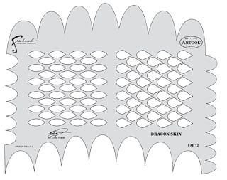 Iwata Artool Freehand Template - Kustom FX II Dragon Skin