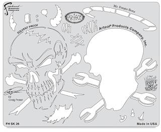 Iwata Artool Freehand Template - Wrath of Skull Master Mr. Potato Bonz