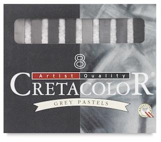 Cretacolor Pastel Carre Hard Pastel Set - Set of 8, Grays