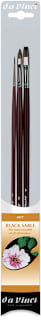 Da Vinci Artist Brush Set - Black Sable, Set of 3