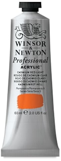 Winsor & Newton Professional Acrylics - Cadmium Red Light, 60 ml tube