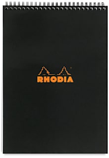 Rhodia Wirebound Pad - Lined, Black, 8-1/4" x 11-3/4"