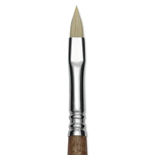 Escoda Futura Synthetic Bristle Brush - Series 5410, Short Filbert, Size 6, Long Handle