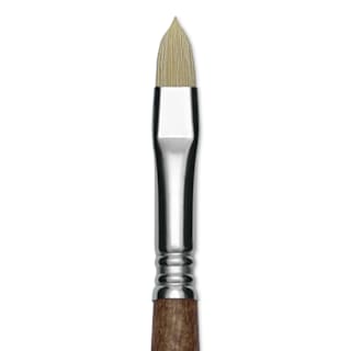 Escoda Futura Synthetic Bristle Brush - Series 5410, Short Filbert, Size 10, Long Handle