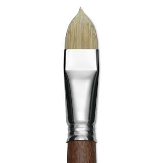 Escoda Futura Synthetic Bristle Brush - Series 5410, Short Filbert, Size 20, Long Handle