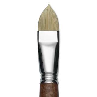 Escoda Futura Synthetic Bristle Brush - Series 5410, Short Filbert, Size 22, Long Handle