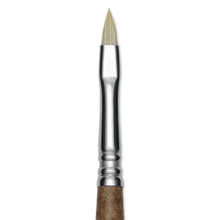 Escoda Futura Synthetic Bristle Brush - Series 5410, Short Filbert, Size 4, Long Handle