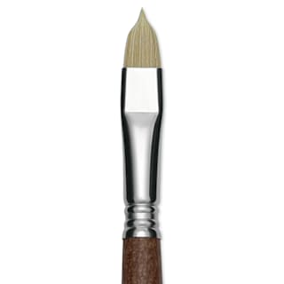 Escoda Futura Synthetic Bristle Brush - Series 5410, Short Filbert, Size 12, Long Handle