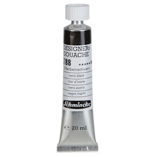 Schmincke Designers Gouache - Ivory Black, 20 ml Tube