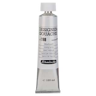 Schmincke Designers Gouache - Mixing White, 120 ml Tube