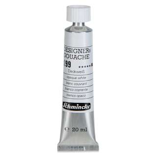 Schmincke Designers Gouache - Opaque White, 20 ml Tube
