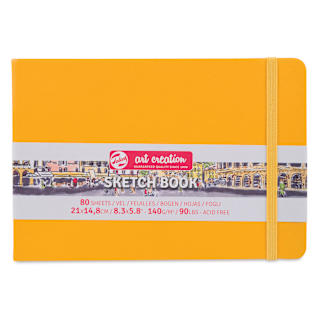 Royal Talens Art Creations Sketchbook - 5.8" x 8.3", Golden Yellow