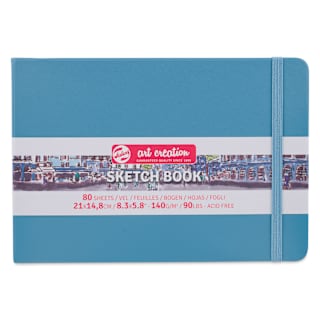 Royal Talens Art Creations Sketchbook - 5.8" x 8.3", Lake Blue