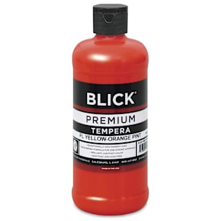 Blick Premium Grade Tempera - Fluorescent Yellow-Orange, Pint