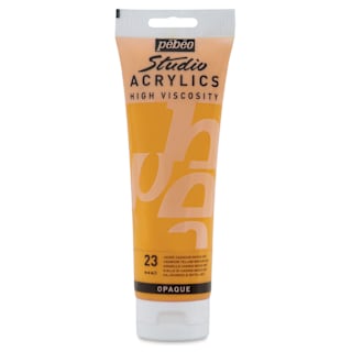 Pebeo High Viscosity Acrylics - Cadmium Yellow Medium Hue, 250 ml Tube