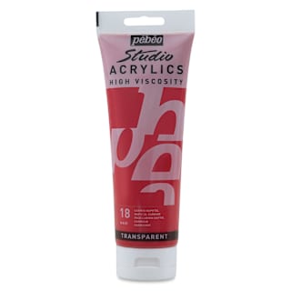 Pebeo High Viscosity Acrylics - Naphthol Carmine, 250 ml Tube