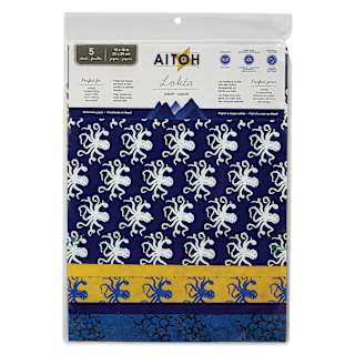 Aitoh Decorative Lokta Paper Pack - Octopi, 12" x 12", Pkg of 5