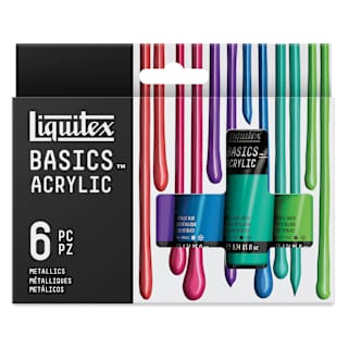 Liquitex Basics - Set of 6, Metallic Assorted, 22 ml
