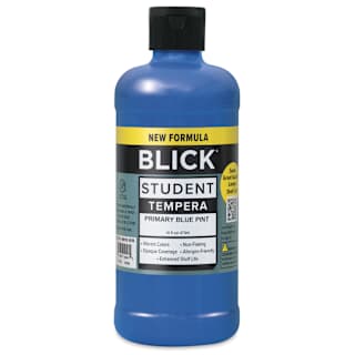 Blick Student Tempera Paint - Primary Blue, 16 oz bottle