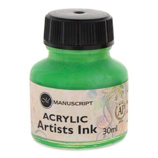 Manuscript Acrylic Artist's Ink - Emerald Green, 30 ml