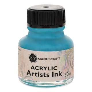 Manuscript Acrylic Artist's Ink - Turquoise, 30 ml