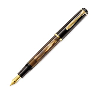 Pelikan M200 Fountain Pen - Brown Marble, Medium nib