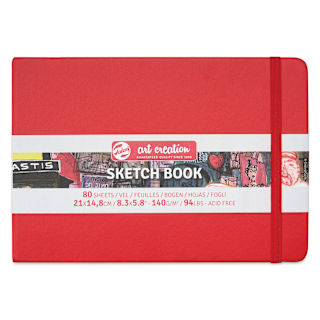 Royal Talens Art Creations Sketchbook - 5.8" x 8.3", Red