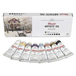 Utrecht Artists' Oil Paint - Set of 8, Neutral Colors, 37 ml